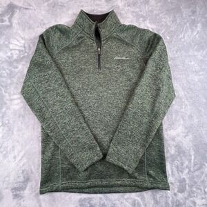 Eddie Bauer Quarter Zip Green Pullover Men's Size Medium